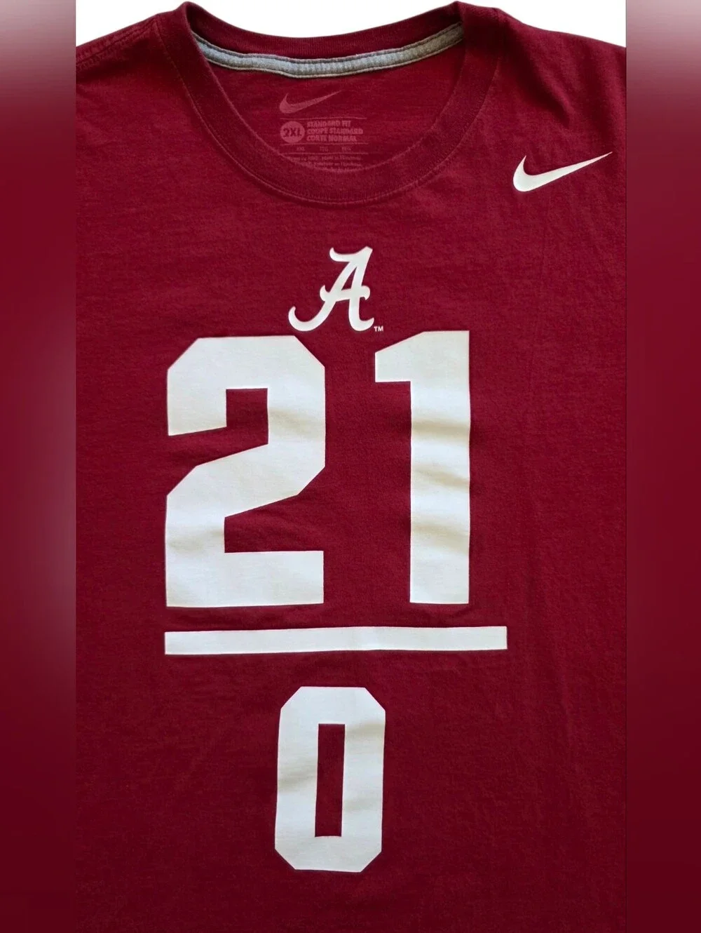 Alabama Crimson Tide 2XL Nike  21-0 BCS National Championship Tee Shirt XXL